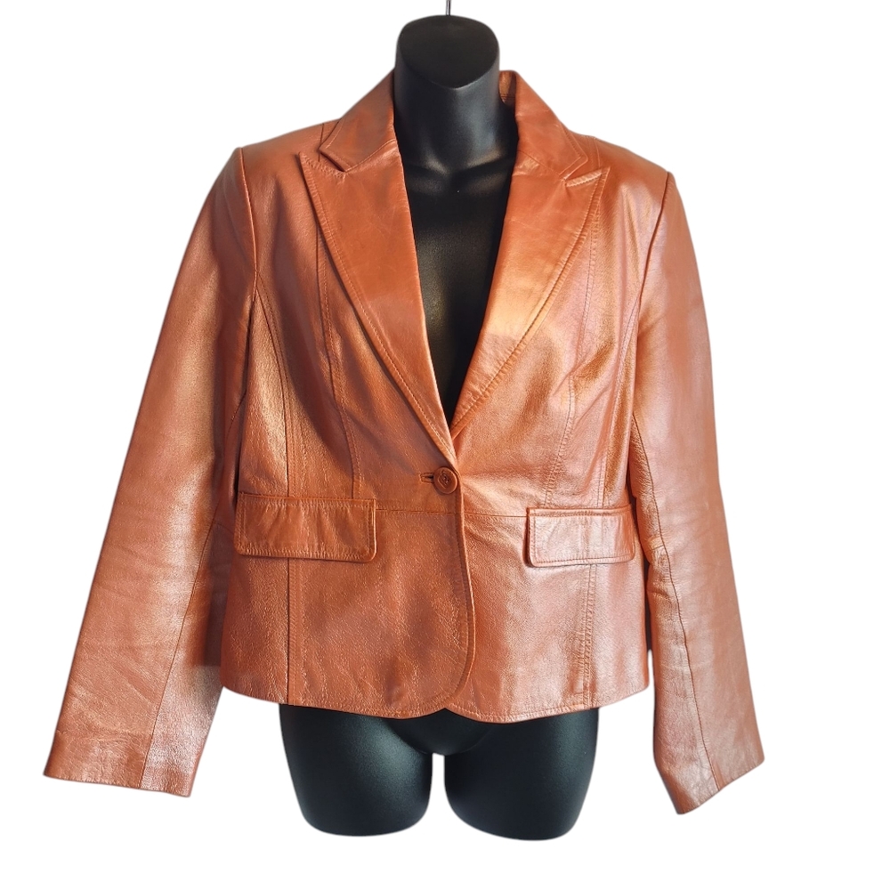 Worthington Women's Leather Jacket - Tan